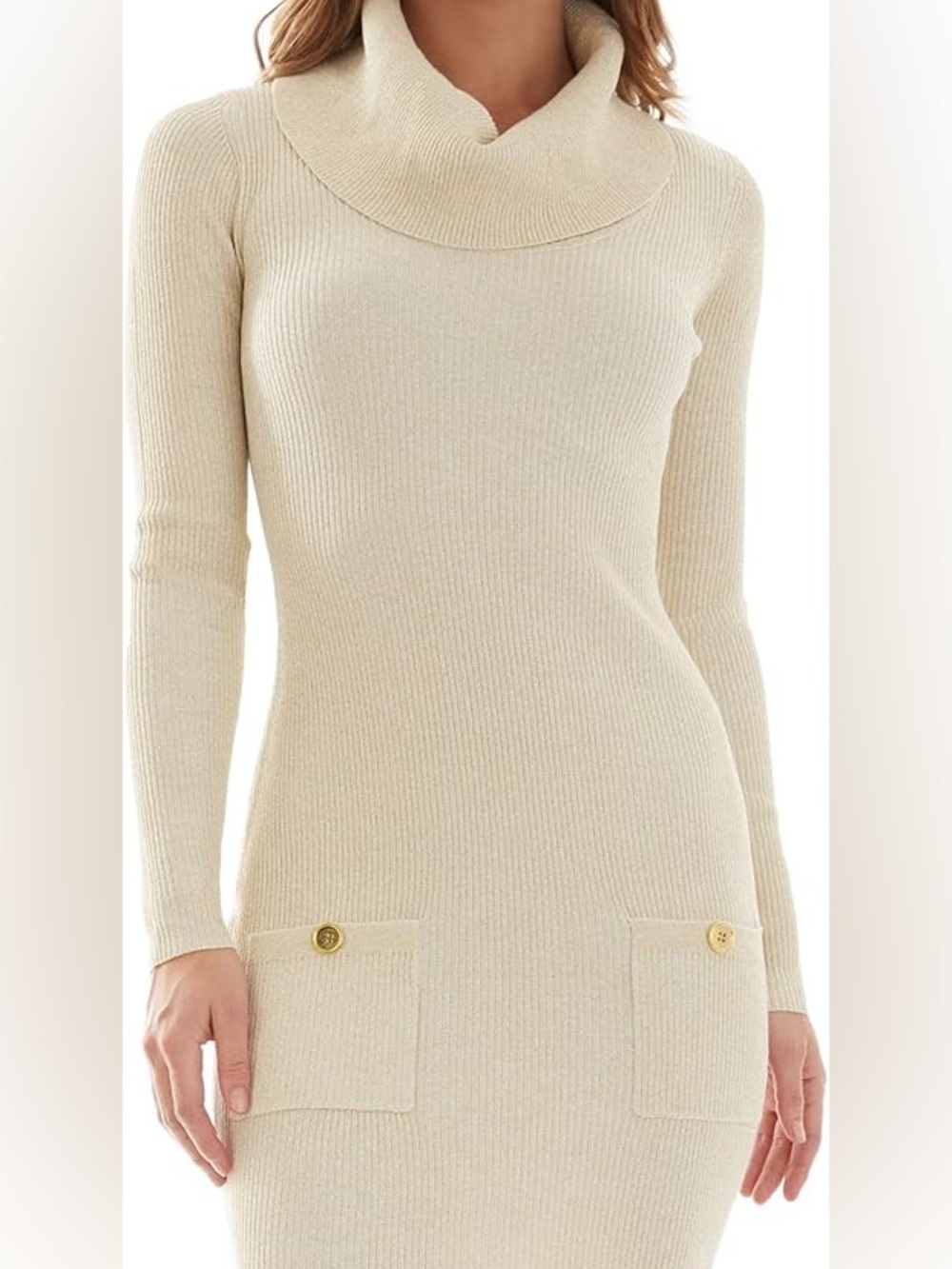 A. Byer | Ribbed Turtleneck Sweater Dress